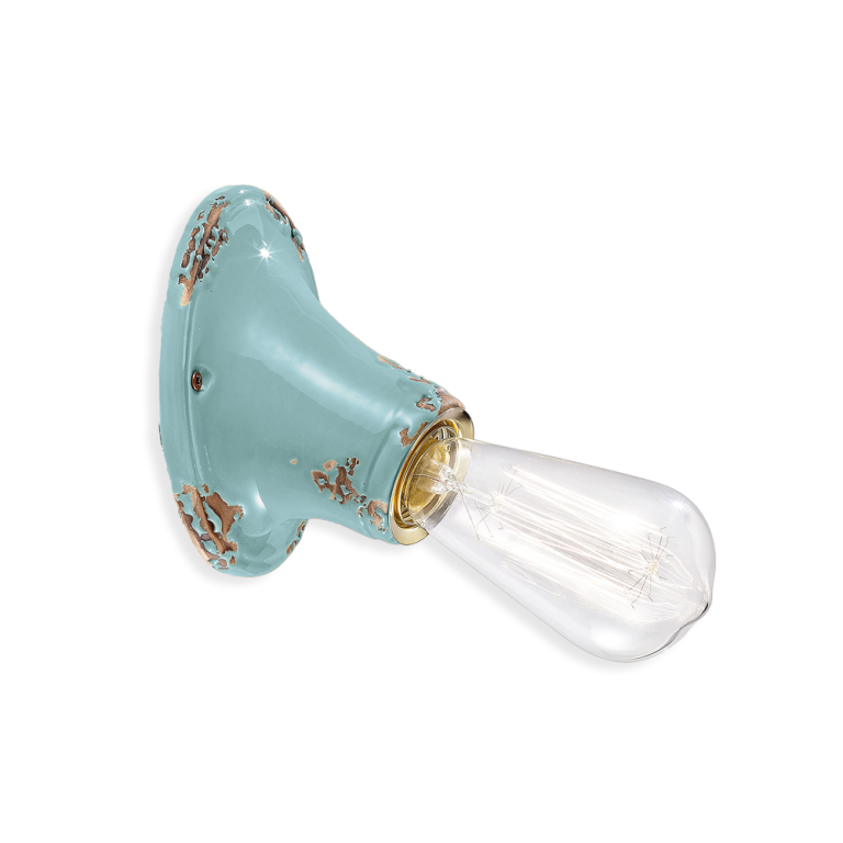 Vintage 90mm Wall Light Vintage Light Blue - FER.C115-VIA