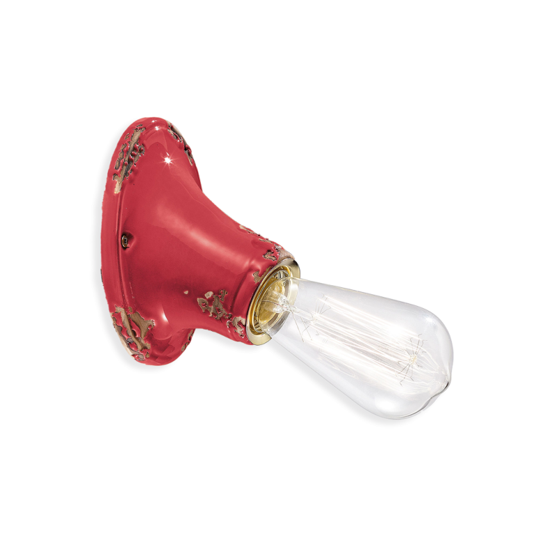 Vintage 90mm Wall Light Vintage Red - FER.C115-VIR