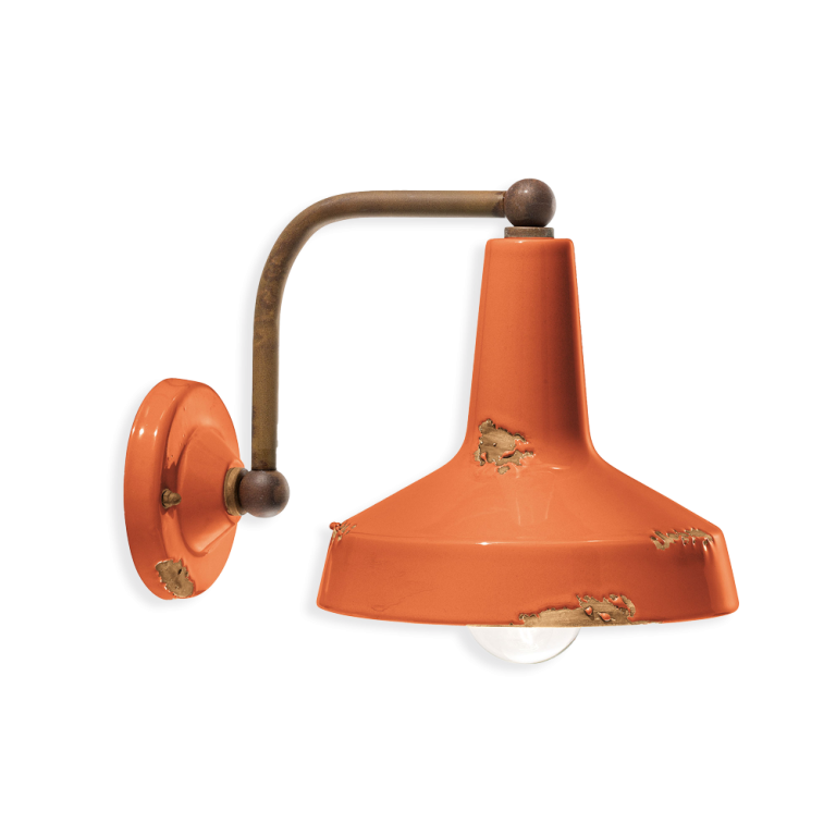 Vintage 200mm Wall Light Vintage Orange - FER.C1420-VIO