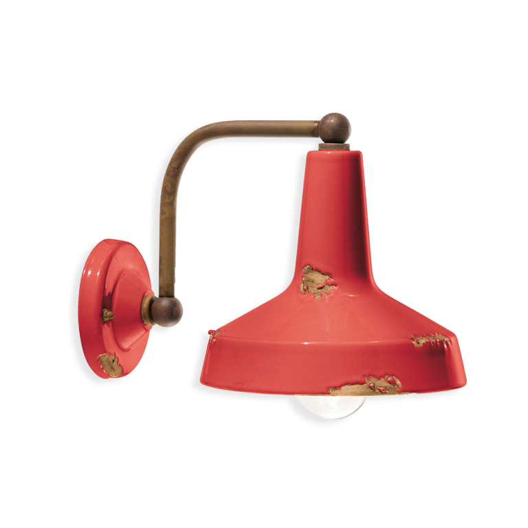 Vintage 200mm Wall Light Vintage Red - FER.C1420-VIR