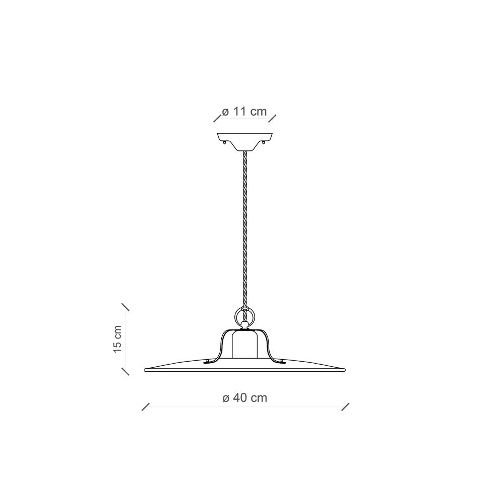 Grunge 400mm Pendant Light Craquele - FER.C1433-18