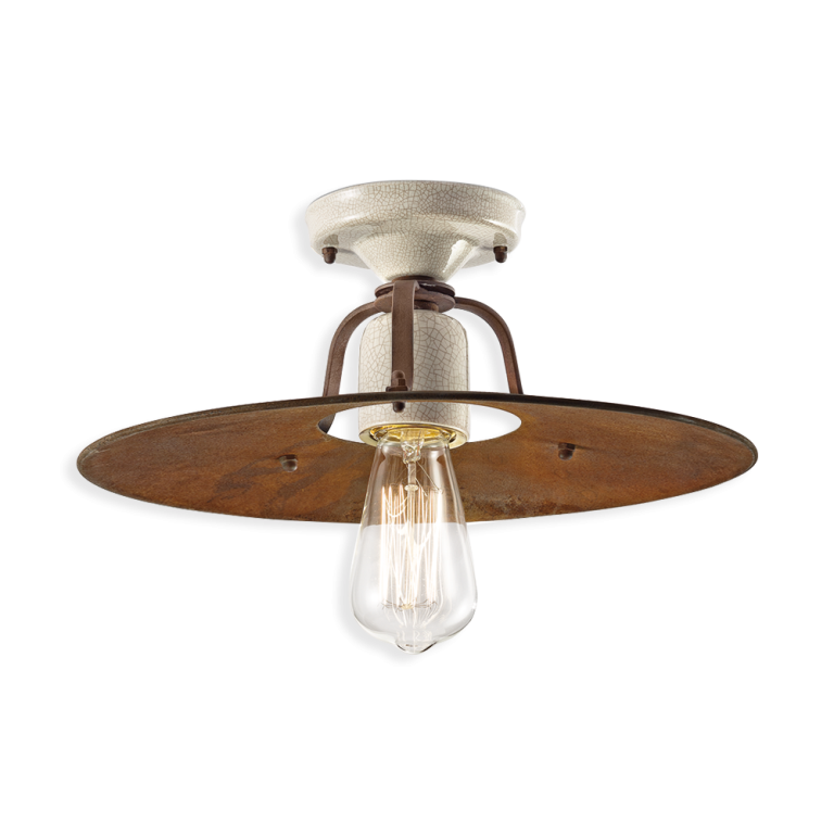 Grunge Large Semi Flush Mount Light Craquele - FER.C1435-18