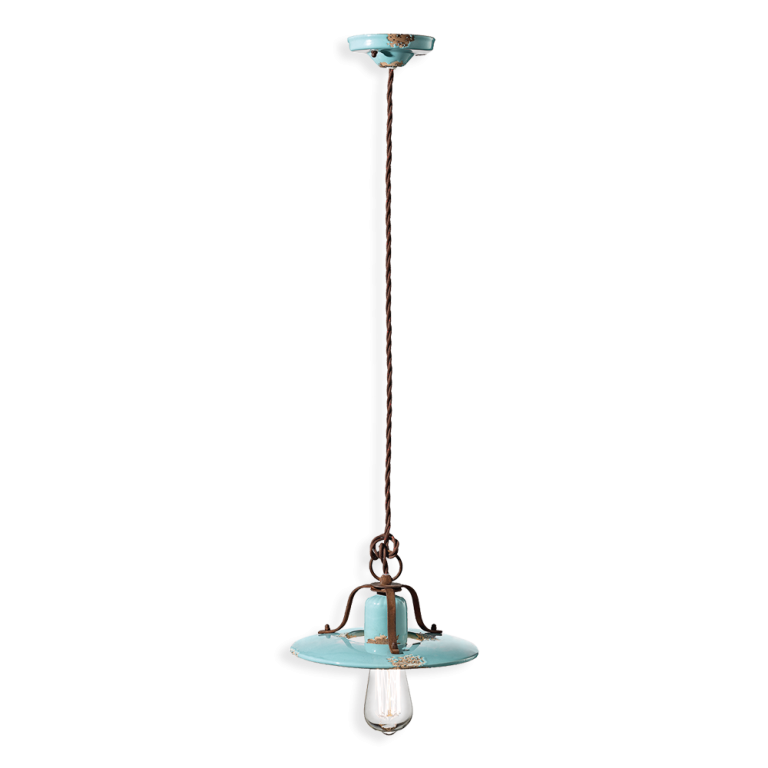 Country Small Pendant Light Vintage Light Blue - FER.C1441-VIA