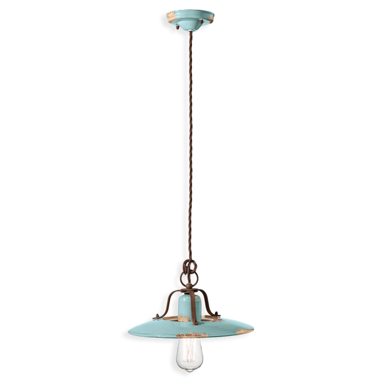 Country Medium Pendant Light Vintage Light Blue - FER.C1442-VIA