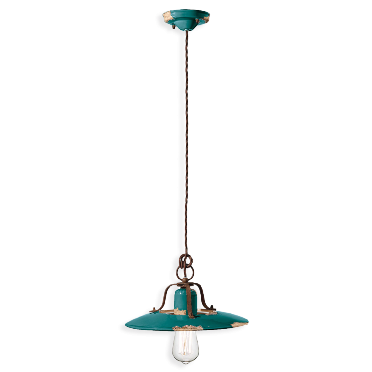 Country Medium Pendant Light Vintage Green - FER.C1442-VIV