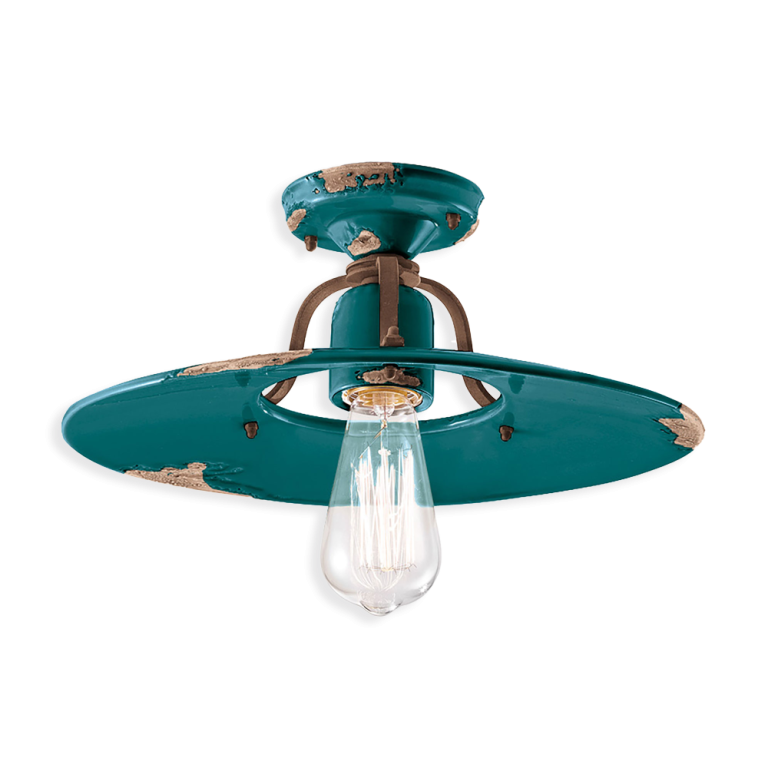 Country Large Ceiling Light Vintage Green - FER.C1445-VIV