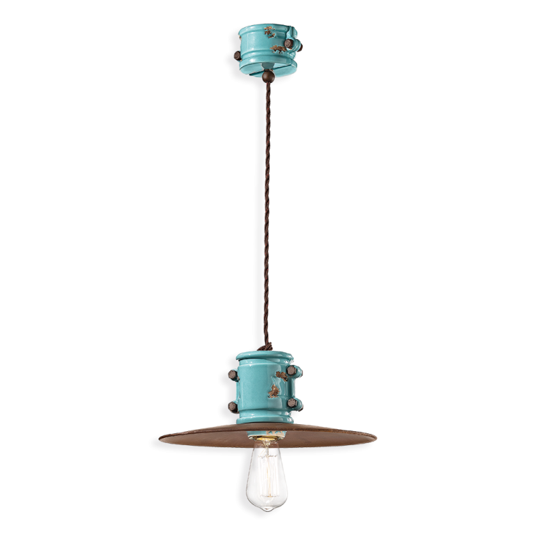 Urban 400mm Pendant Light Vintage Light Blue - FER.C1522-VIA