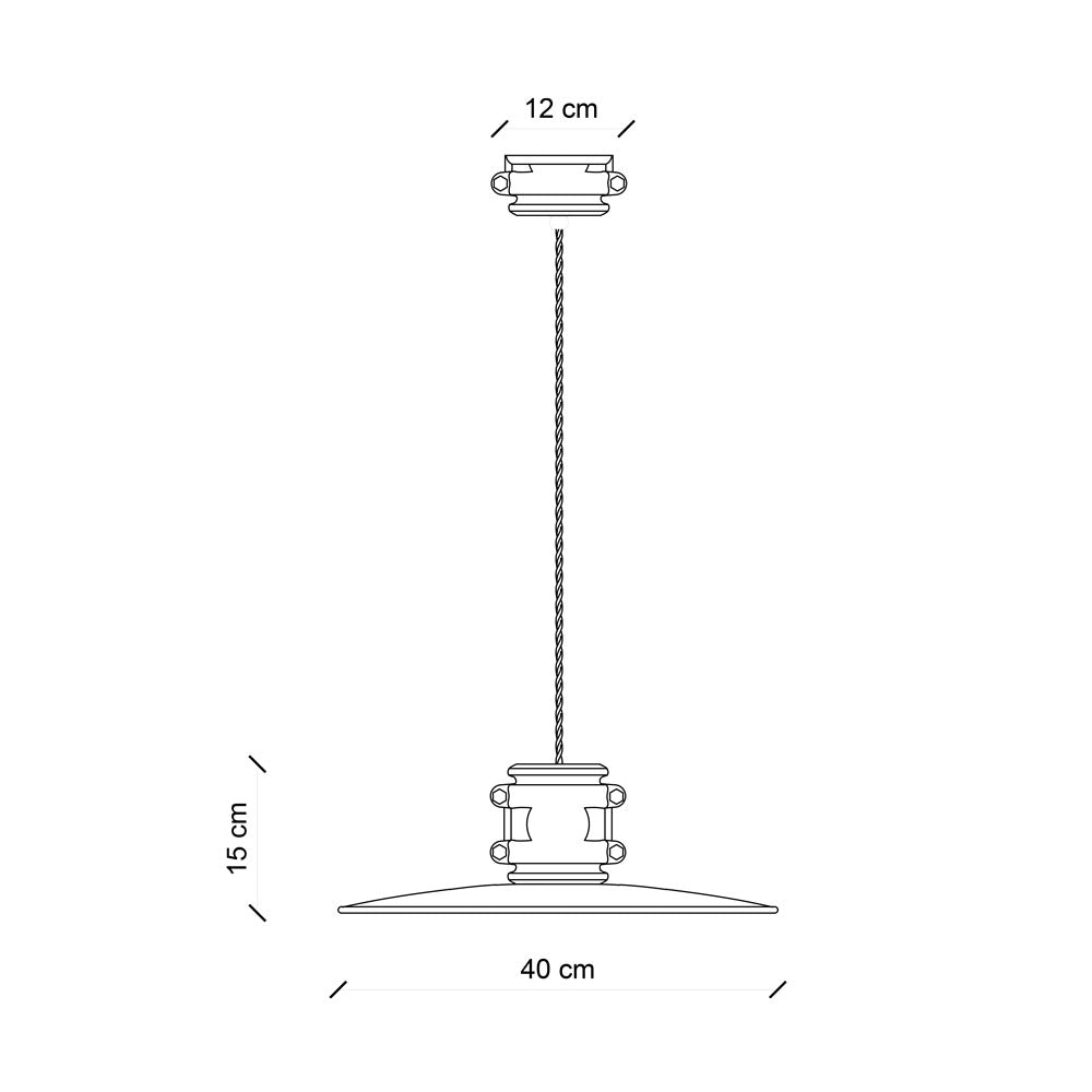 Urban 400mm Pendant Light Vintage White - FER.C1522-VIB