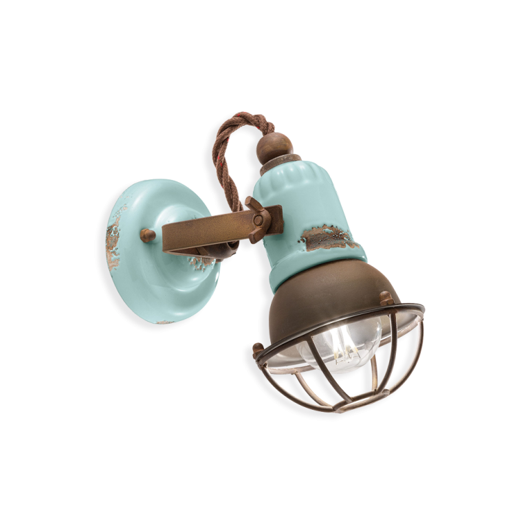 Loft 180mm Wall Light Vintage Light Blue - FER.C1675/1-VIA