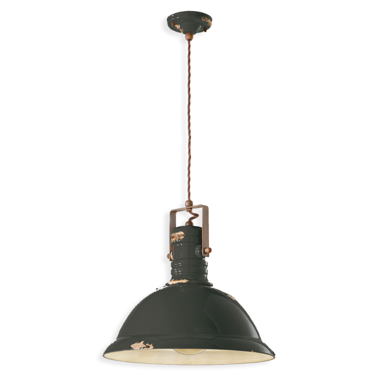 Industrial Large Pendant Light Vintage Black - FER.C1690-VIN