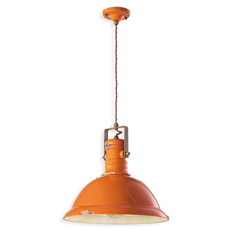 Industrial Large Pendant Light Vintage Orange - FER.C1690-VIO