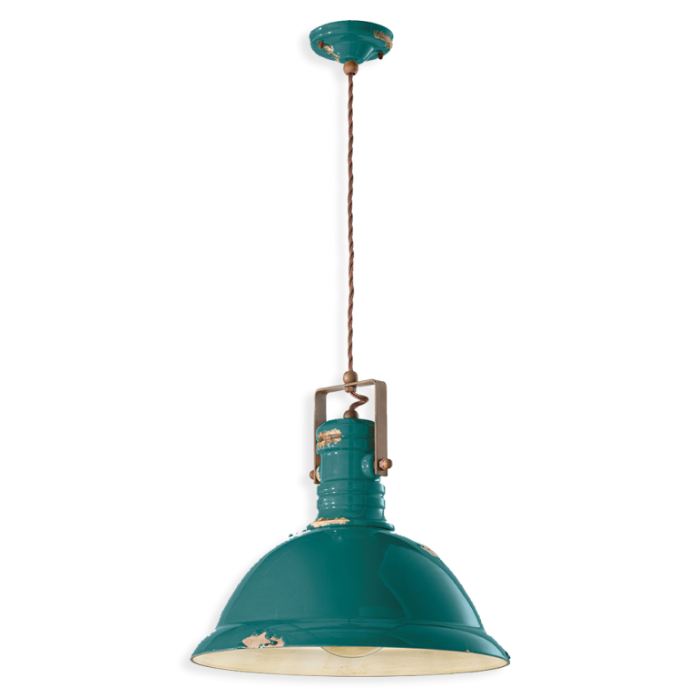 Industrial Large Pendant Light Vintage Green - FER.C1690-VIV