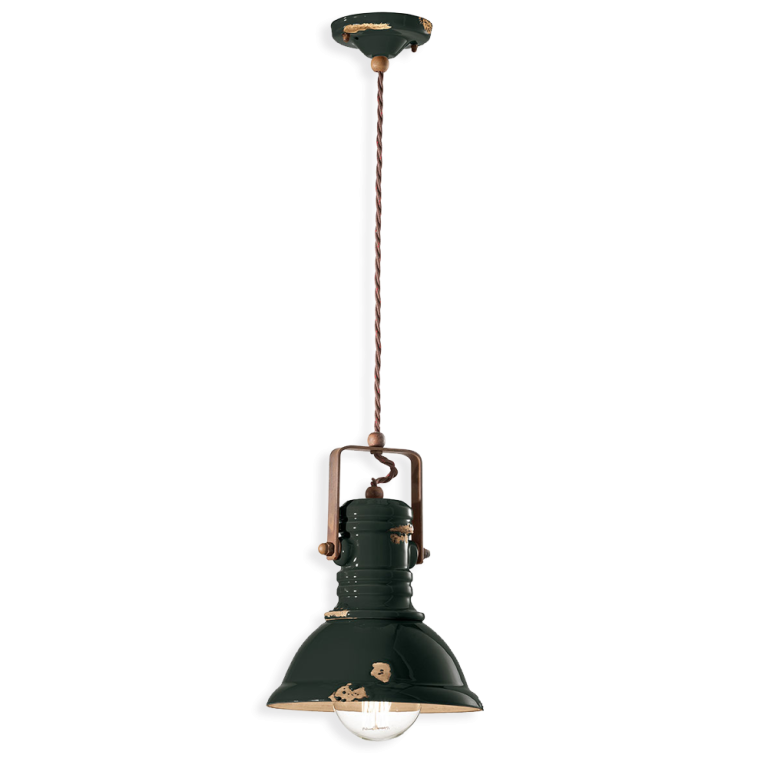 Industrial Small Pendant Light Vintage Black - FER.C1691-VIN