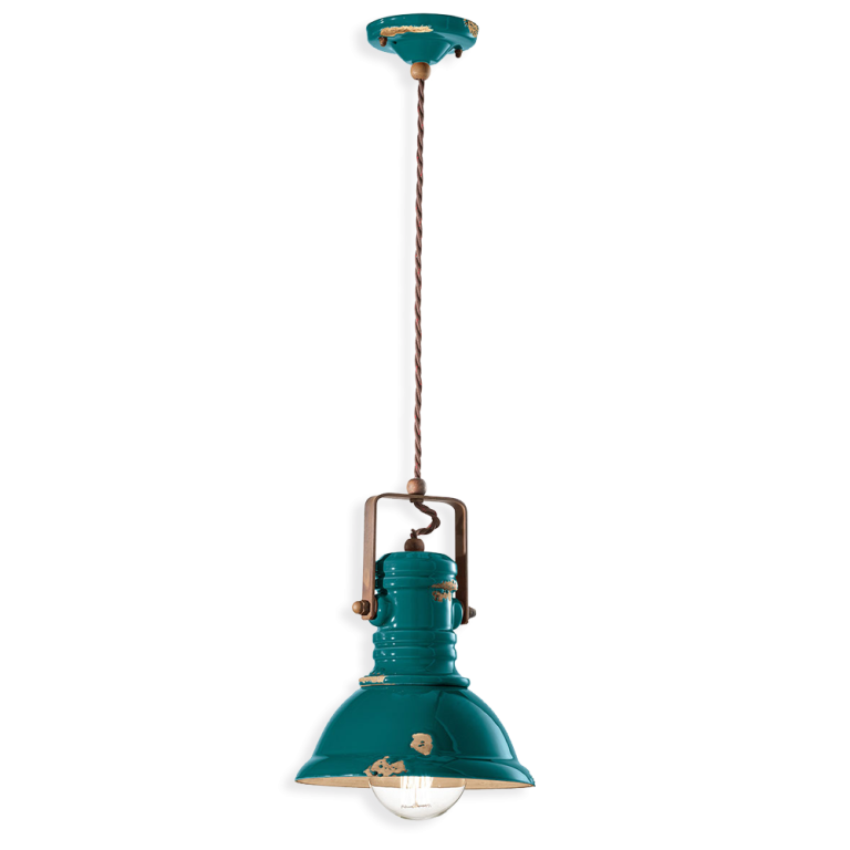 Industrial Small Pendant Light Vintage Green - FER.C1691-VIV