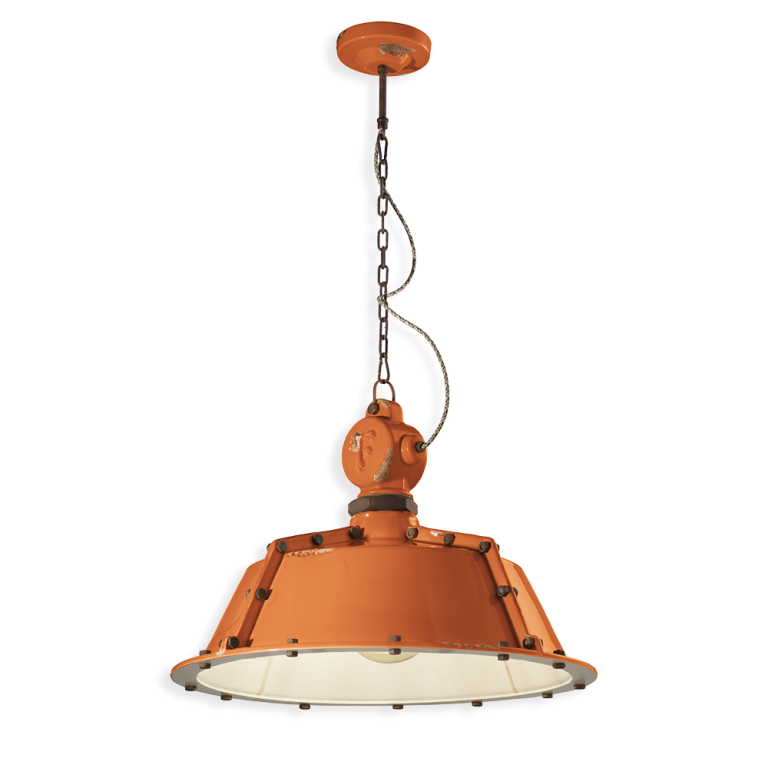 Industrial 520mm Pendant Light Vintage Orange - FER.C1720-VIO