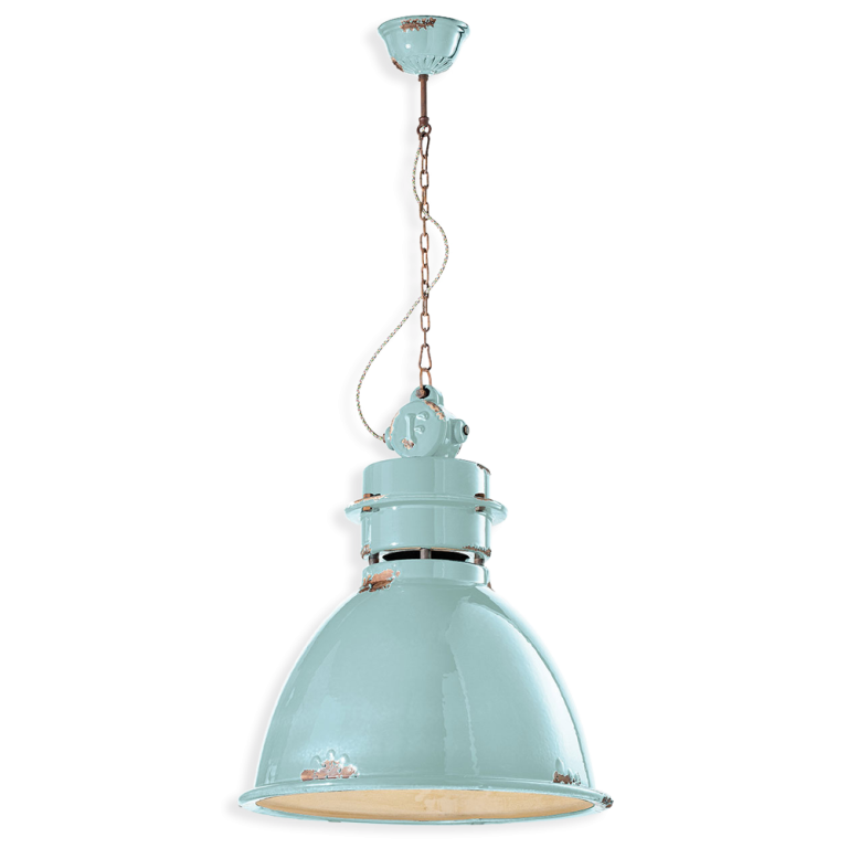 Industrial 500mm Pendant Light Vintage Light Blue - FER.C1750-VIA