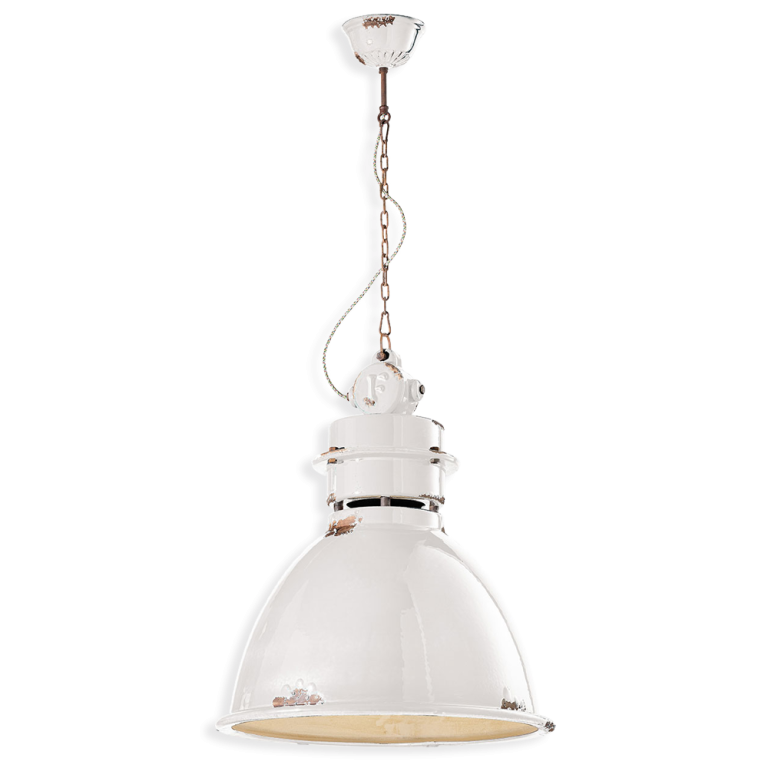 Industrial 500mm Pendant Light Vintage White - FER.C1750-VIB