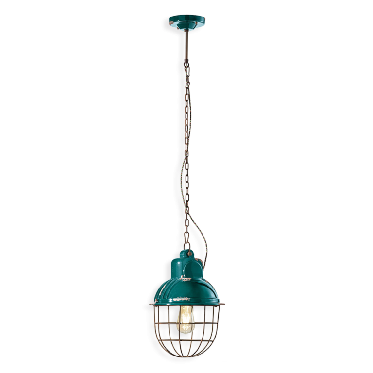 Industrial 260mm Pendant Light Vintage Green - FER.C1770-VIV