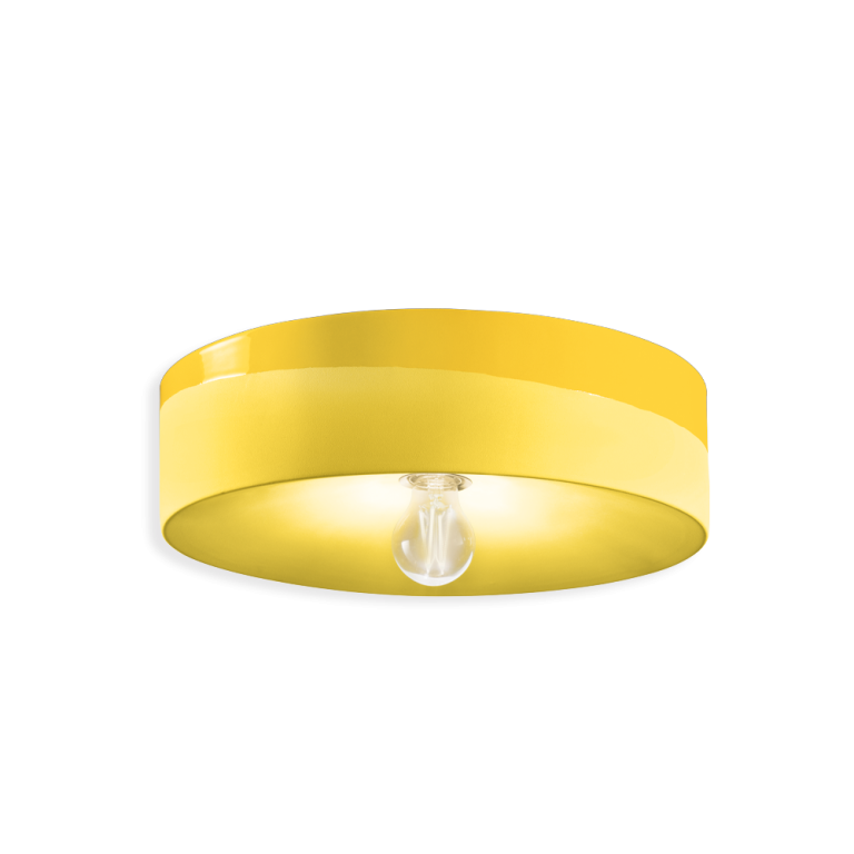 Pl 400mm Flush Mount Light Lemon Yellow - FER.C1792-GIL