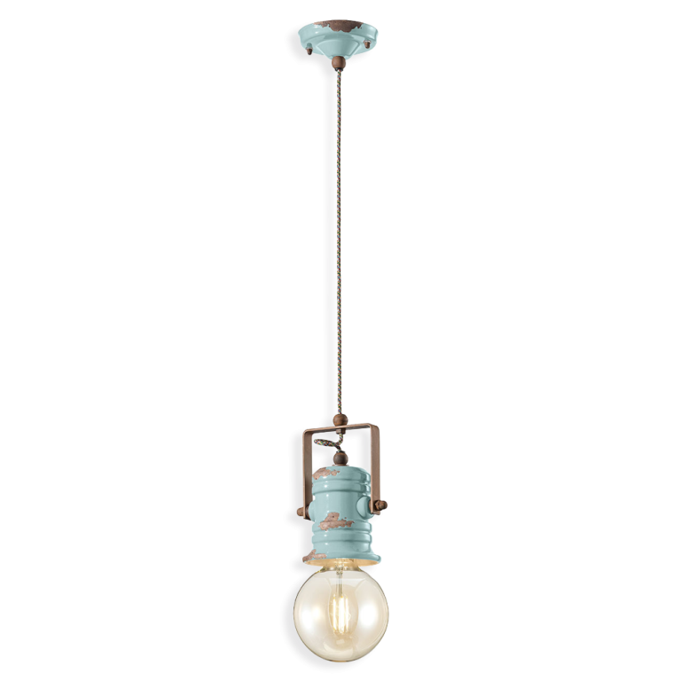 Urban 130mm Pendant Vintage Light Blue - FER.C1840-VIA