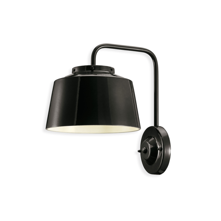 50's Wall Light Glazed Black - FER.C2002-08