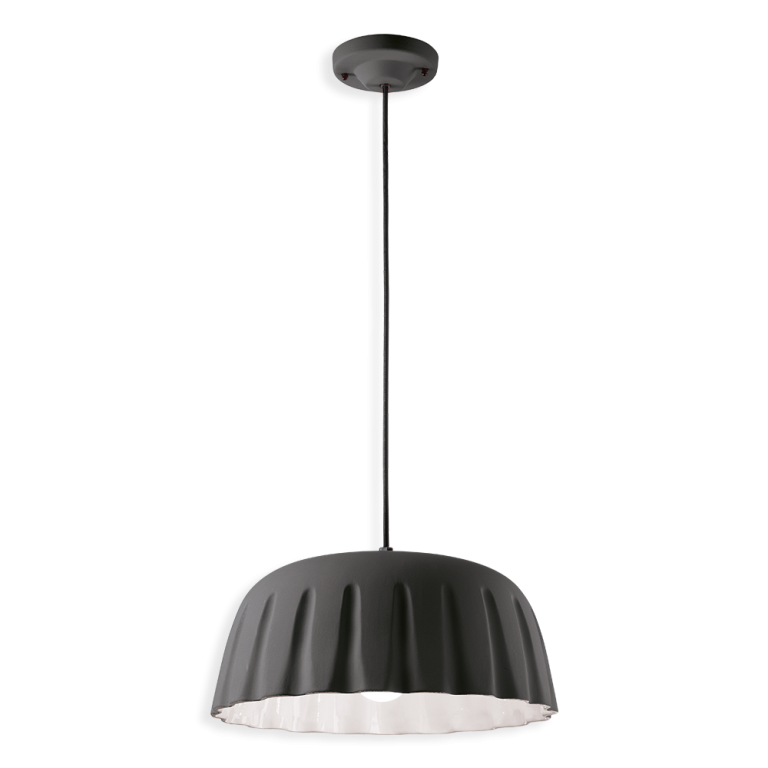 Madame Gres Small Pendant Light Black Grey - FER.C2570-GRN