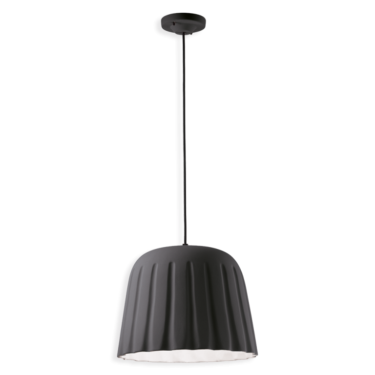 Madame Gres Large Pendant Light Black Grey - FER.C2571-GRN