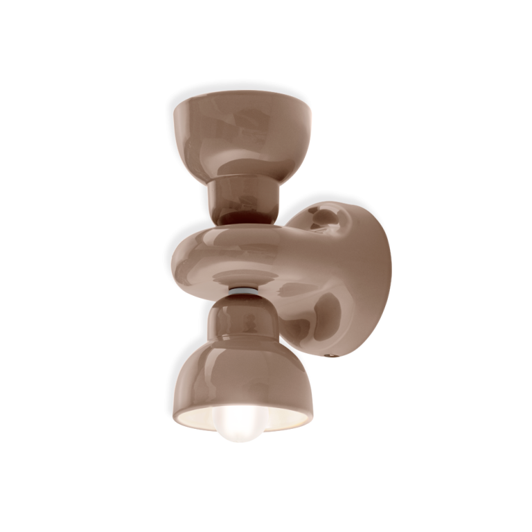 Berimbau 2 Light Wall Light Mocha Brown - FER.C2601-MOK