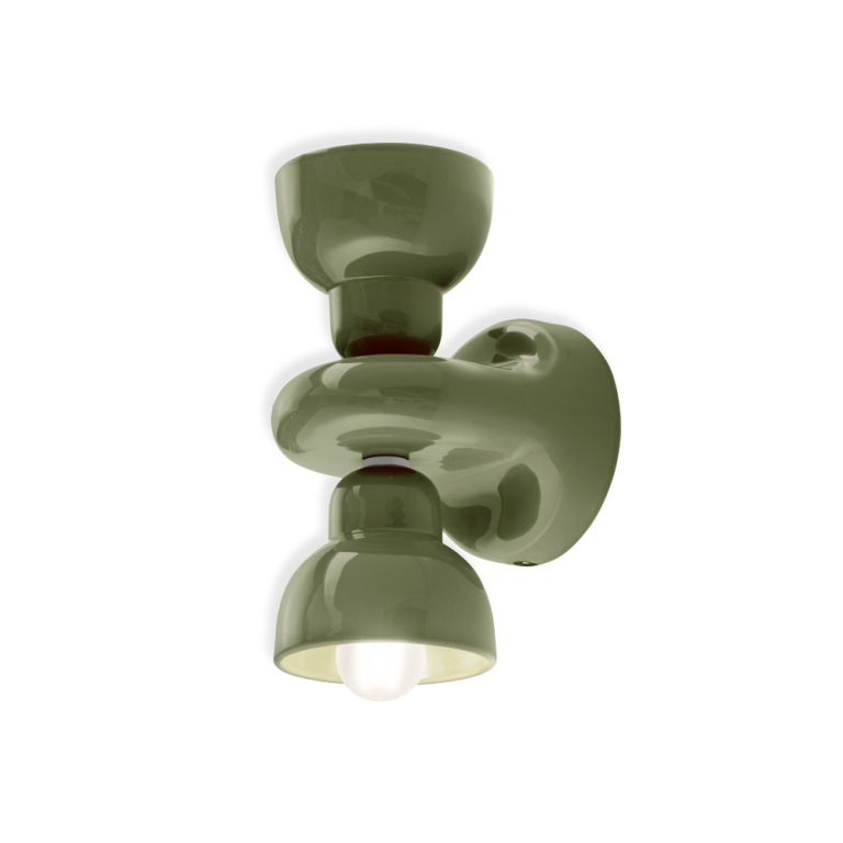 Berimbau 2 Light Wall Light Sage Green - FER.C2601-VSA