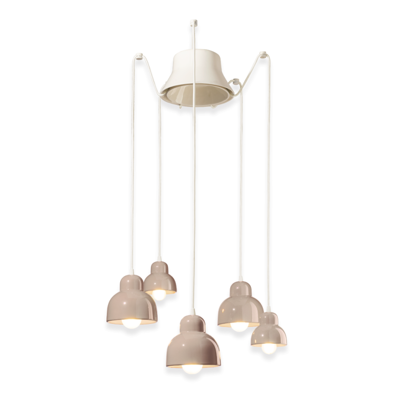 Berimbau 5 Light Pendant Light Sand Grey - FER.C2605-GRS