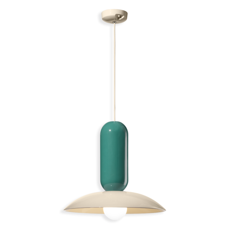 PAU Pendant Light Cream & Turquoise - FER.C2630-CRT