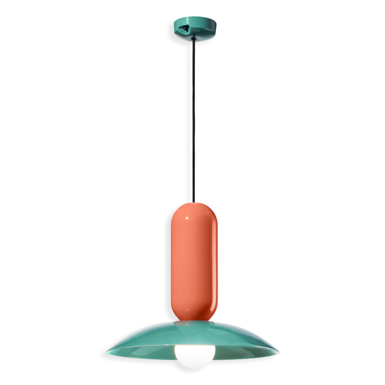 PAU Pendant Light Turquoise & Orange - FER.C2630-TUP