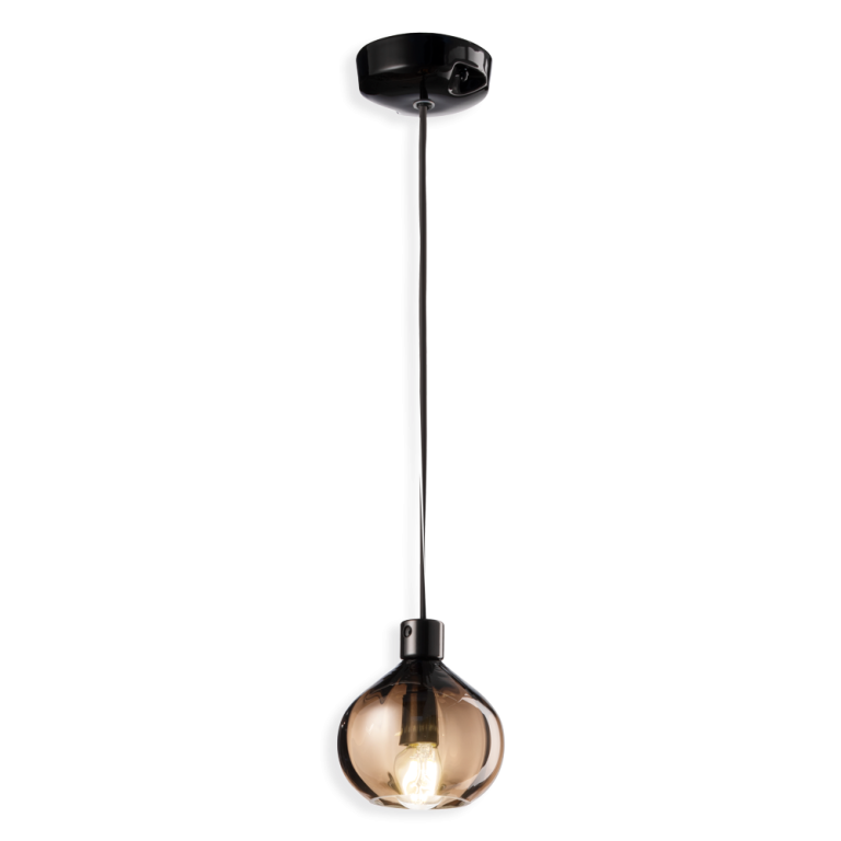 Afoxe Small Pendant Light Clear Bronze - FER.C2642-BRO