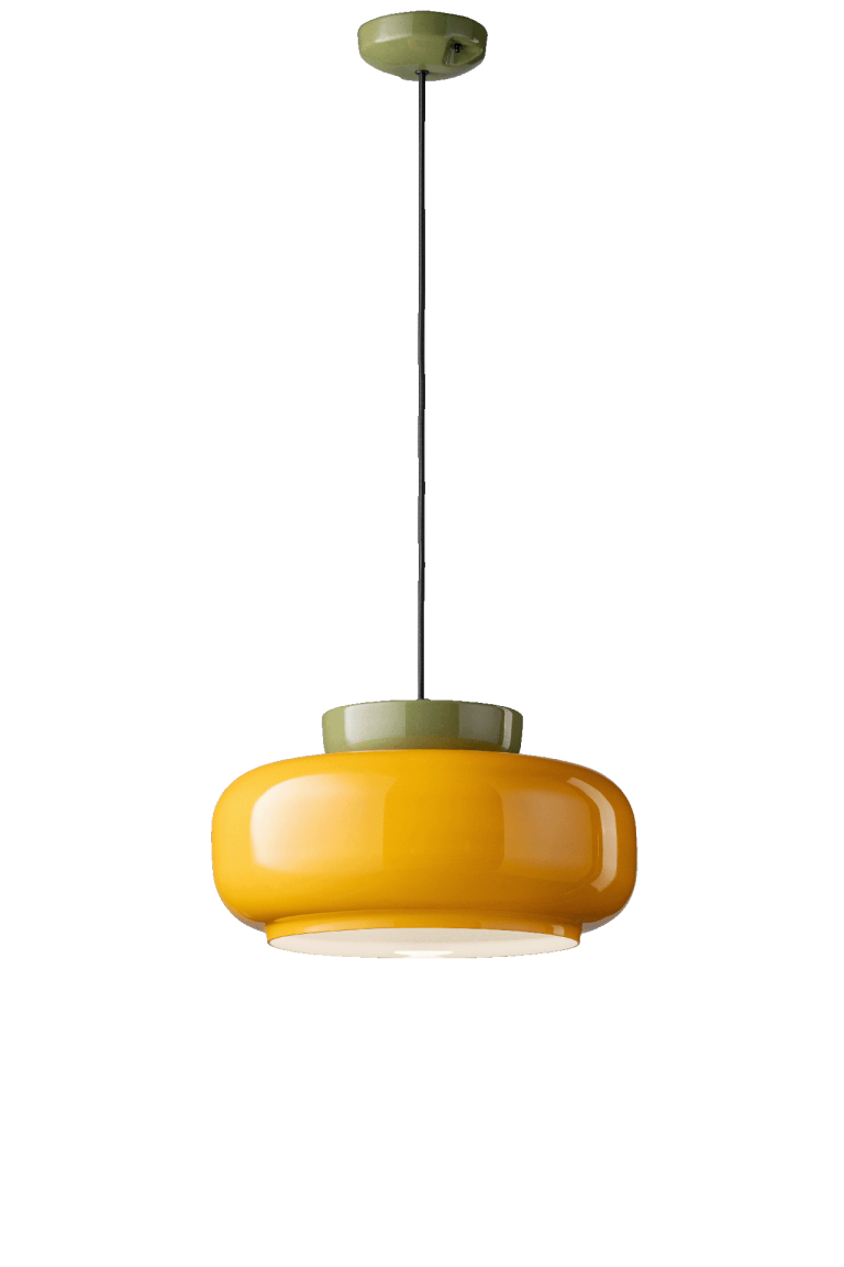 Maracana Pendant Light Mocha Green & Yellow - FER.C2741-SAG