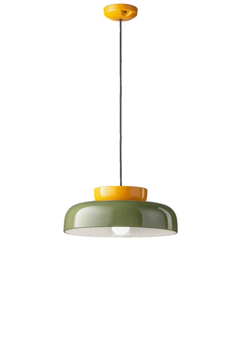 Maracana Pendant Light Yellow & Sage Green - FER.C2745-GIV