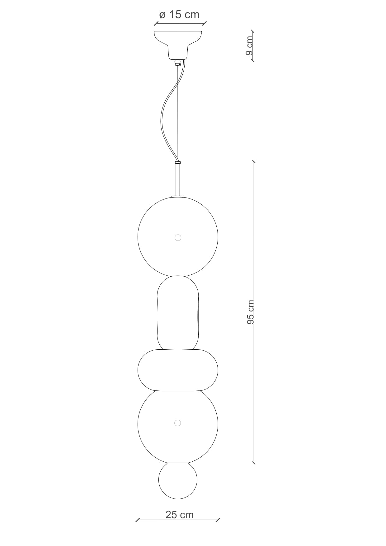 Bumbum 950mm Pendant Light Orange & Yellow - FER.C2754