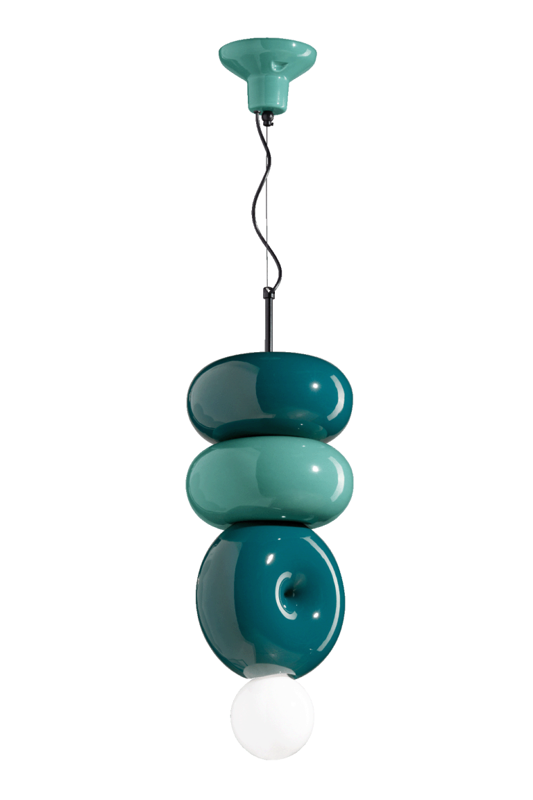 Bumbum 600mm Pendant Light Green & Turquoise - FER.C2763