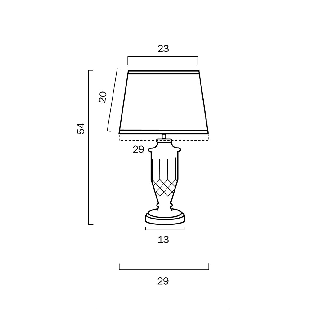 Adria 1 Light Table Lamp Chrome & Clear White - ADRIA TL-CHWH