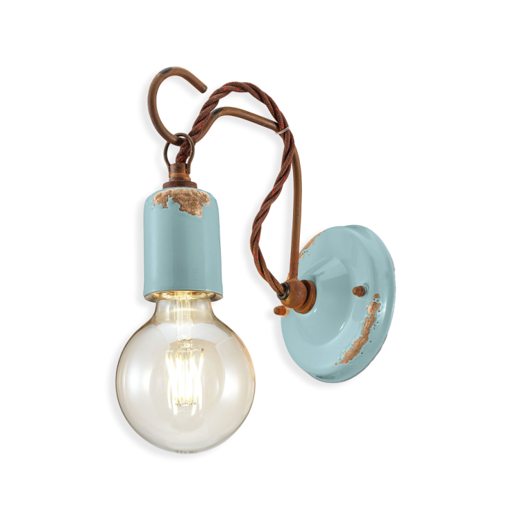 Vintage 55mm Wall Light Vintage Light Blue - FER.C665-VIA