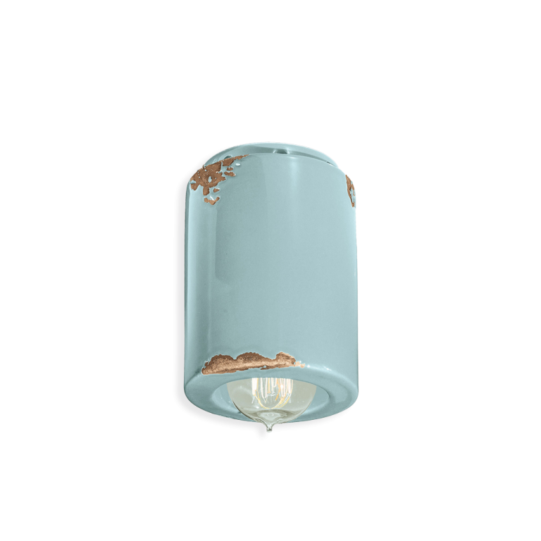 Vintage 85mm Flush Mount Light Vintage Light Blue - FER.C985-VIA