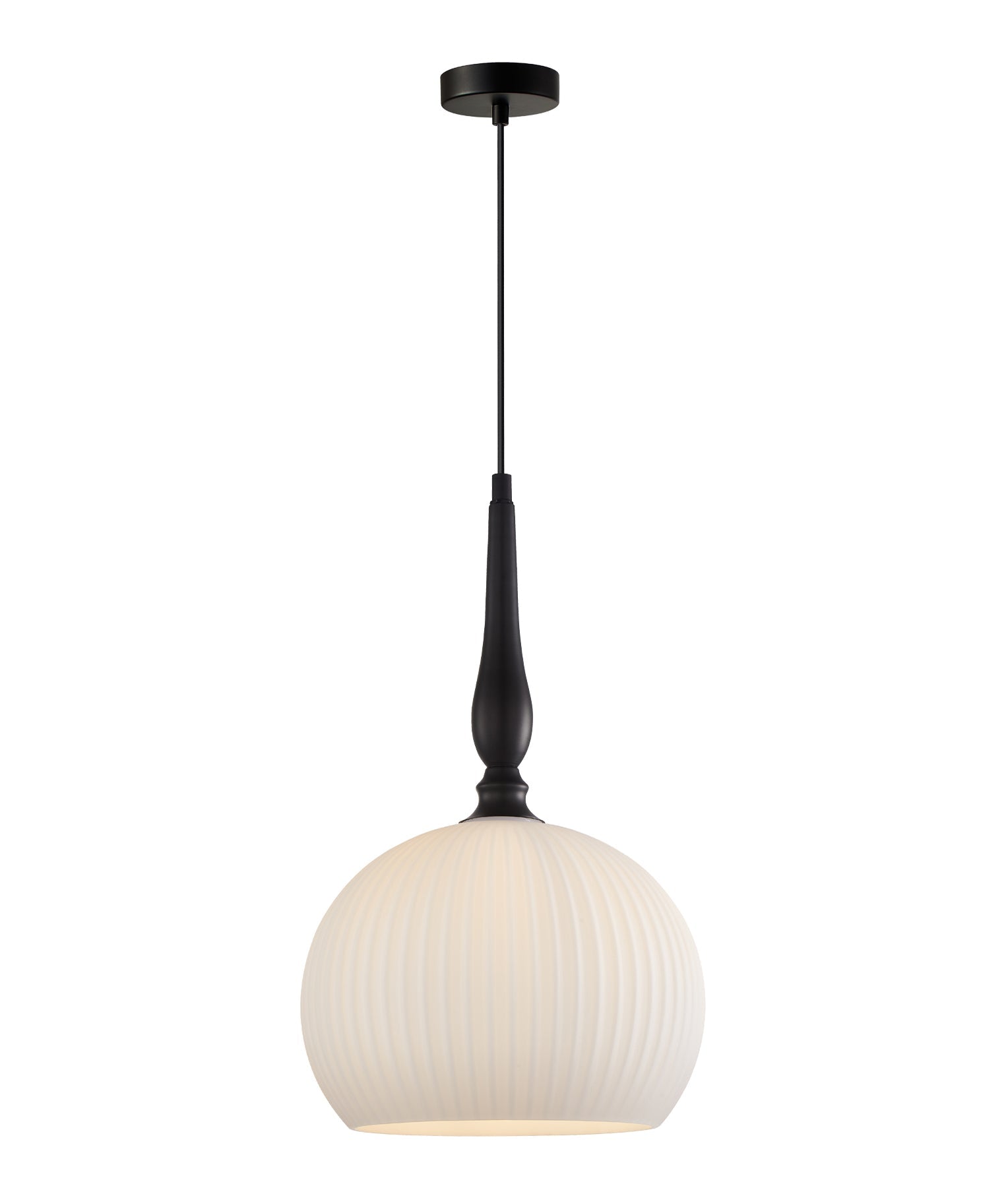 Caliz Large Light Pendant Iron & Frosted Glass Black - CALIZ3