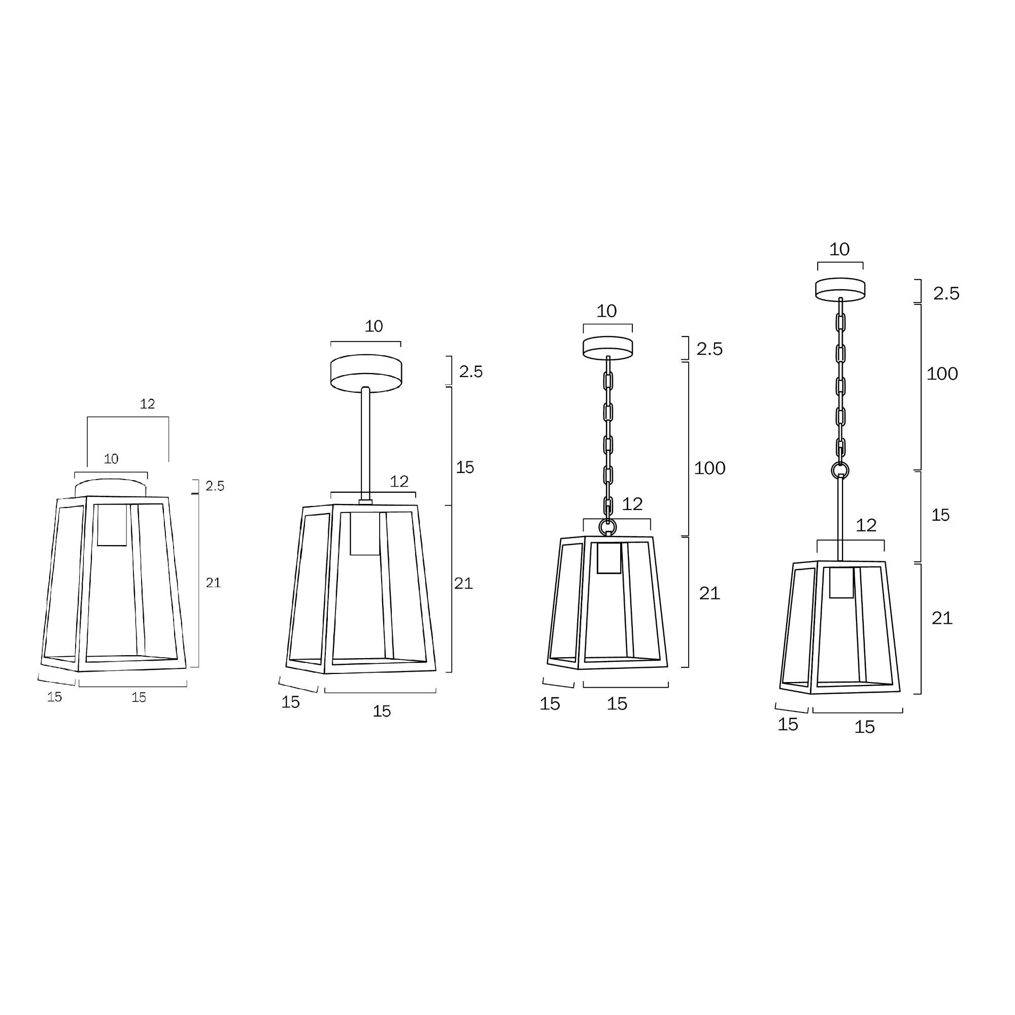 Cantena 1 Light Small Pendant Antique Brass - CANTENA PE15-AB