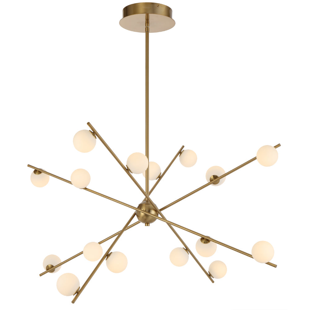 Captiva LED Pendant Light 48W 3000K Antique Gold & Opal Matt - CAPTIVA PE16-AG