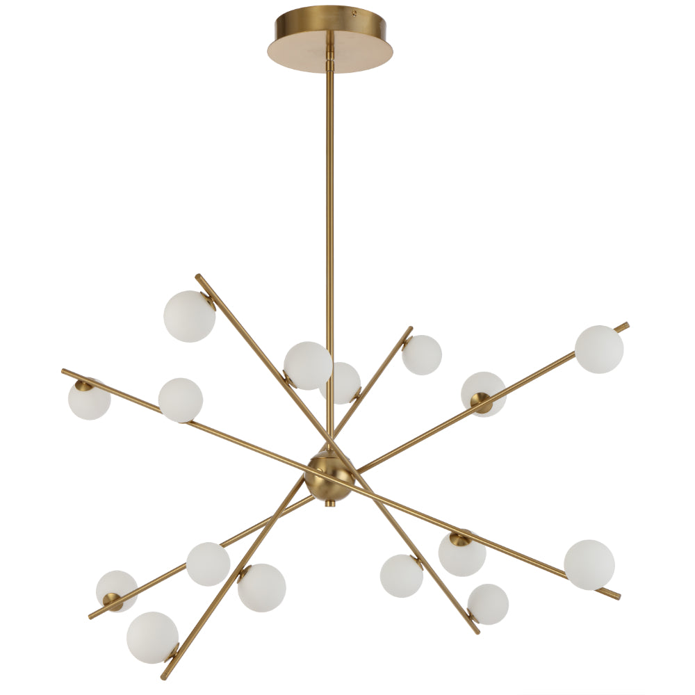 Captiva LED Pendant Light 48W 3000K Antique Gold & Opal Matt - CAPTIVA PE16-AG