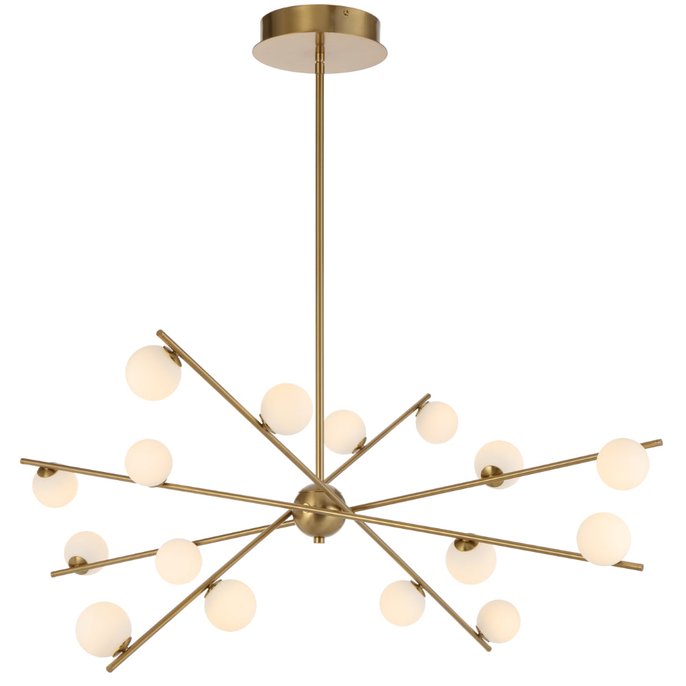 Captiva LED Pendant Light 48W 3000K Antique Gold & Opal Matt - CAPTIVA PE16-AG