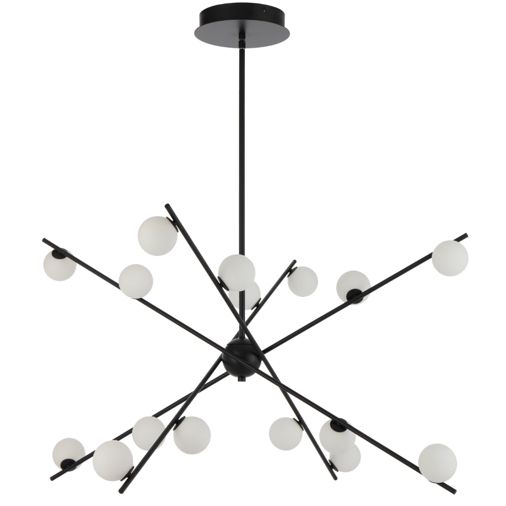 Captiva LED Pendant Light 48W 3000K Black & Opal Matt - CAPTIVA PE16-BK