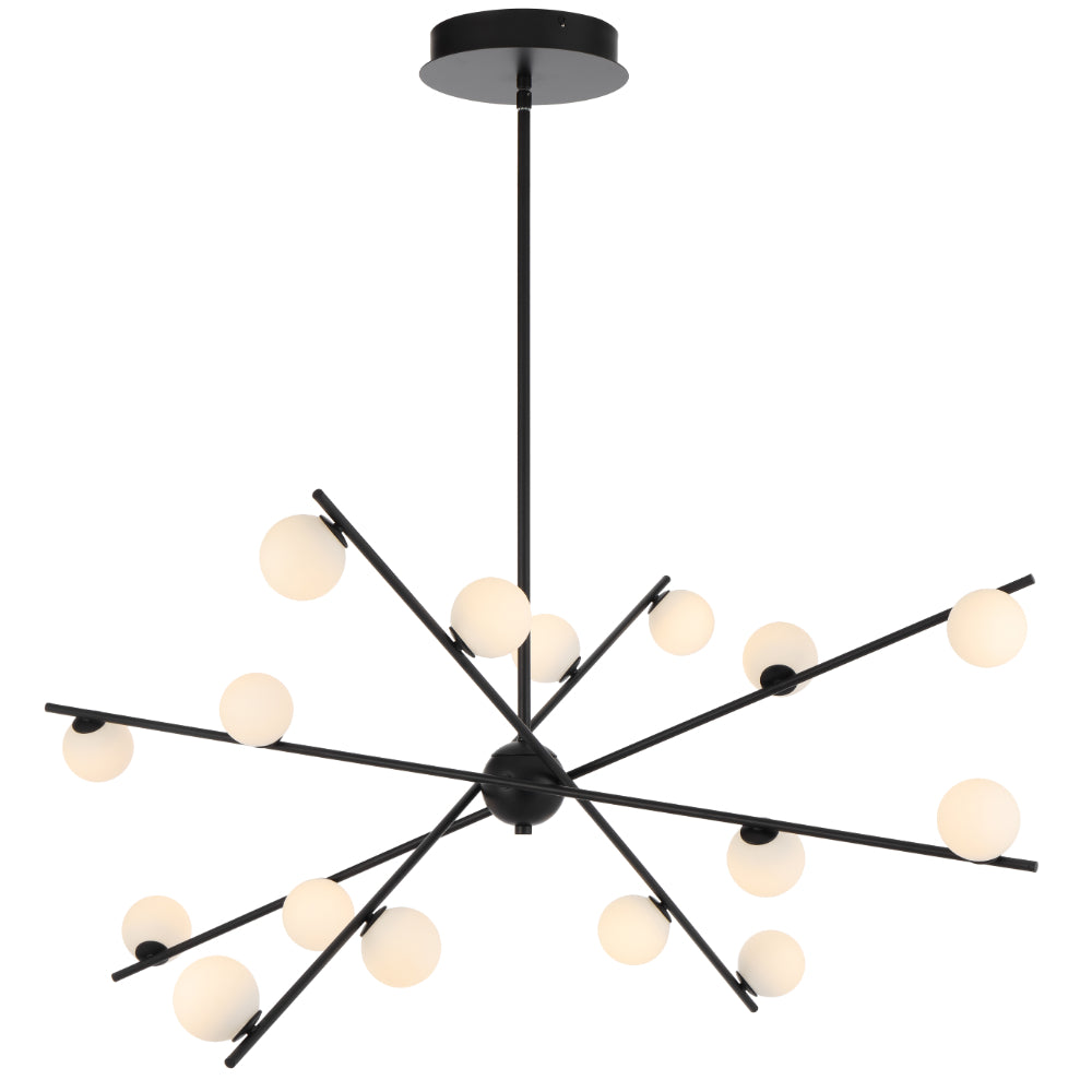 Captiva LED Pendant Light 48W 3000K Black & Opal Matt - CAPTIVA PE16-BK