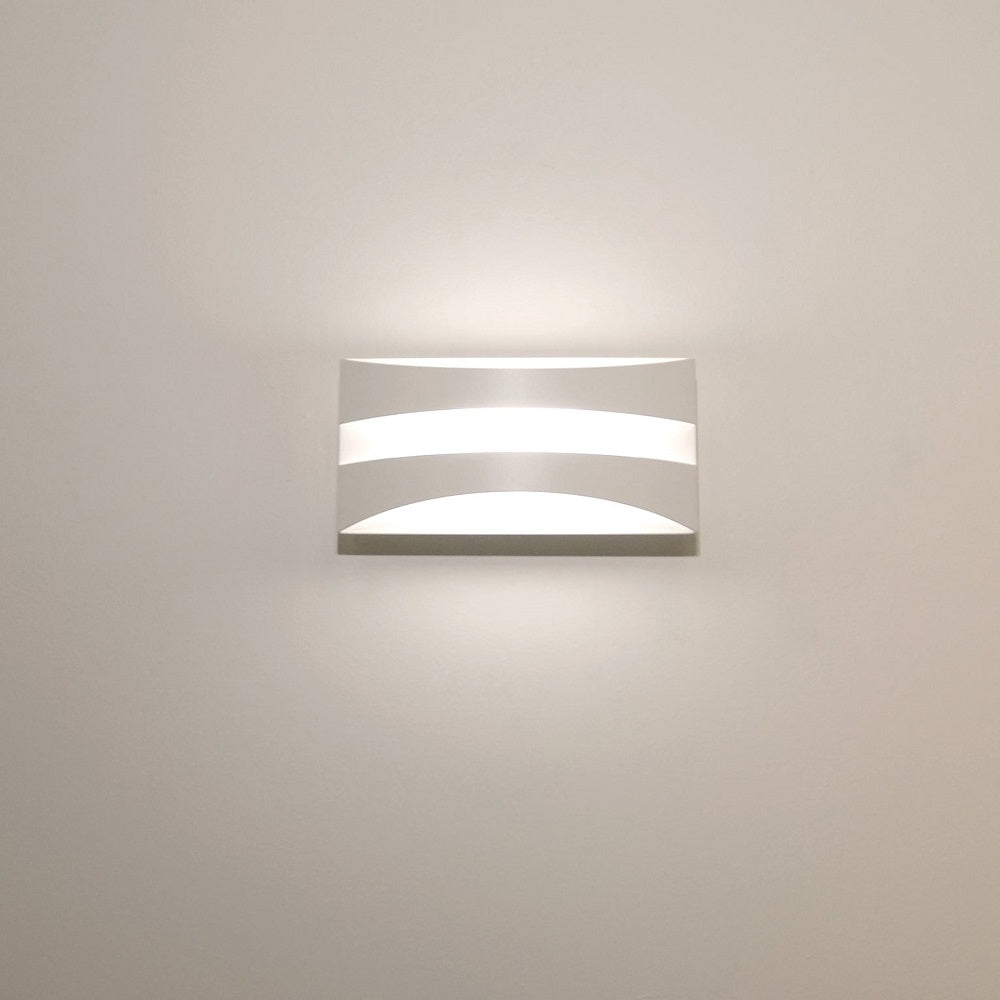 Cardiff Up & Down Wall Light White Aluminium 3CCT - CARDIFF