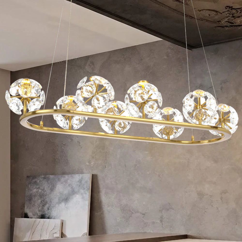 Catania 8 Light Pendant Antique Gold - CATANIA PE08-AG