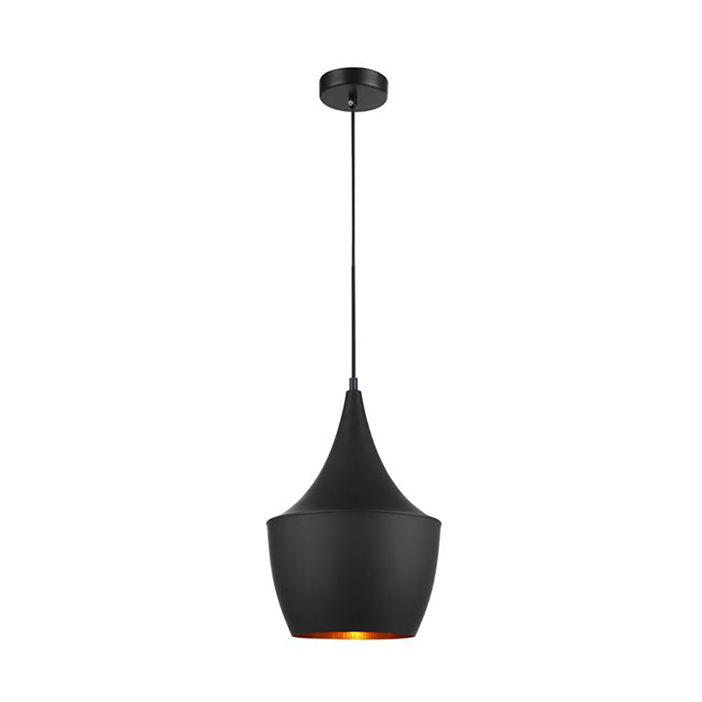 Buy Pendant Lights Australia Caviar 1 Light Pendant Black With Angled Bell Shape Shade - CAVIAR5